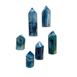 Blue Agate Cylinder Point