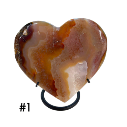 Agate Heart on stand