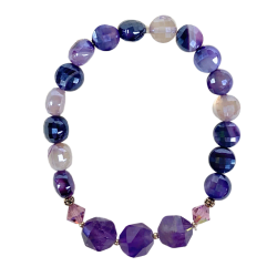 mystic agate bracelet with amethyst accents ta