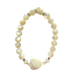 Mother of Pearl smaller heart accent 6715TABR