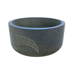 soapstone bowl lizard or gecko side view tail