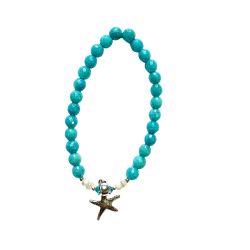 Amazonite 6mm Bracelet with Starfish