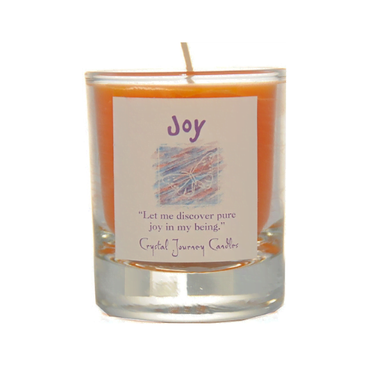 Joy Crystal Journey Glass Filled Votive Soy Candle