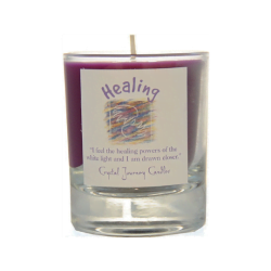 Healing Crystal Journey Glass Filled Votive Soy Candle