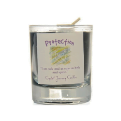 Protection Crystal Journey Glass Filled Votive Soy Candle