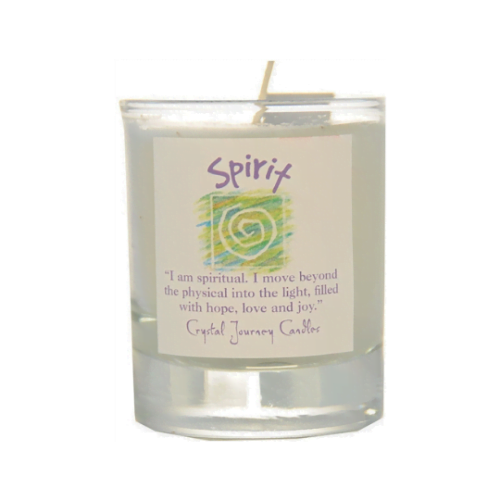 Spirit Crystal Journey Glass Filled Votive Soy Candle