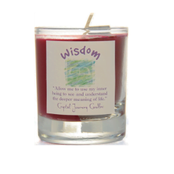 Wisdom Crystal Journey Glass Filled Votive Soy Candle