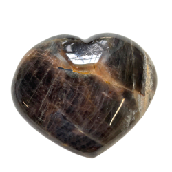 Black Moonstone Heart 3.5 inch