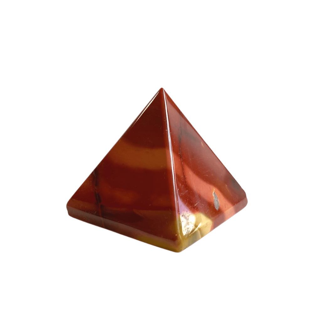 red mookaite jasper pyramid