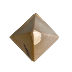 top view beige mookaite jasper pyramid
