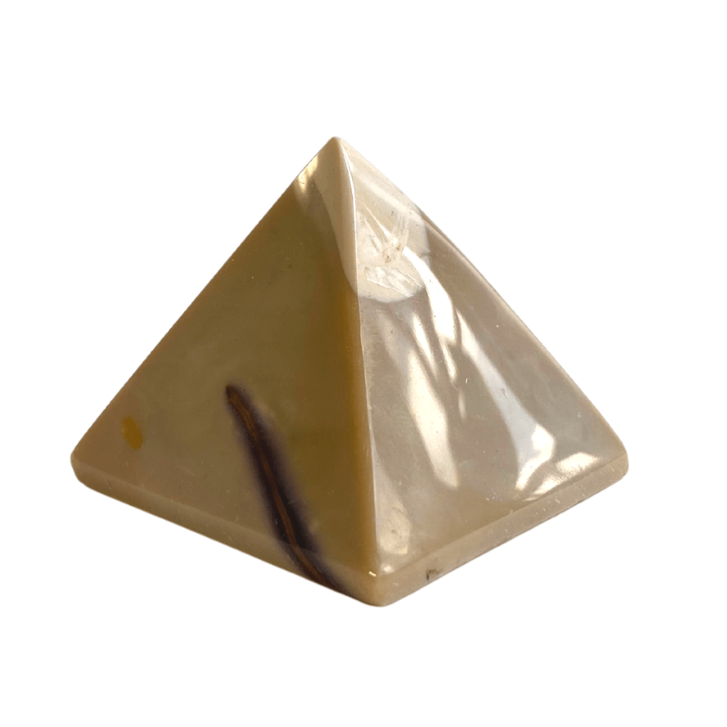 beige mookaite jasper pyramid