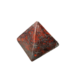 red jasper with hematite pyramid