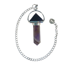 amethyst pendulum with pyramid