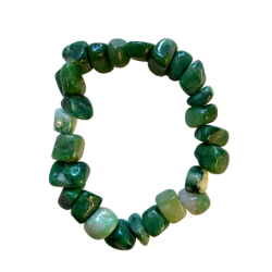 Jade Tumbled Stone Bracelet side-drilled