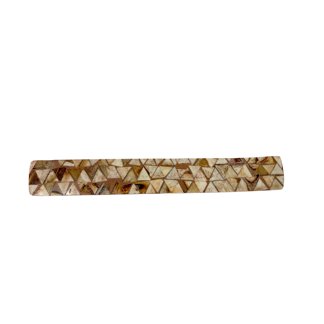 Brown Triangle Mosaic Inlay Incense Holder