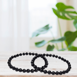 Jet Bracelet 6mm on table