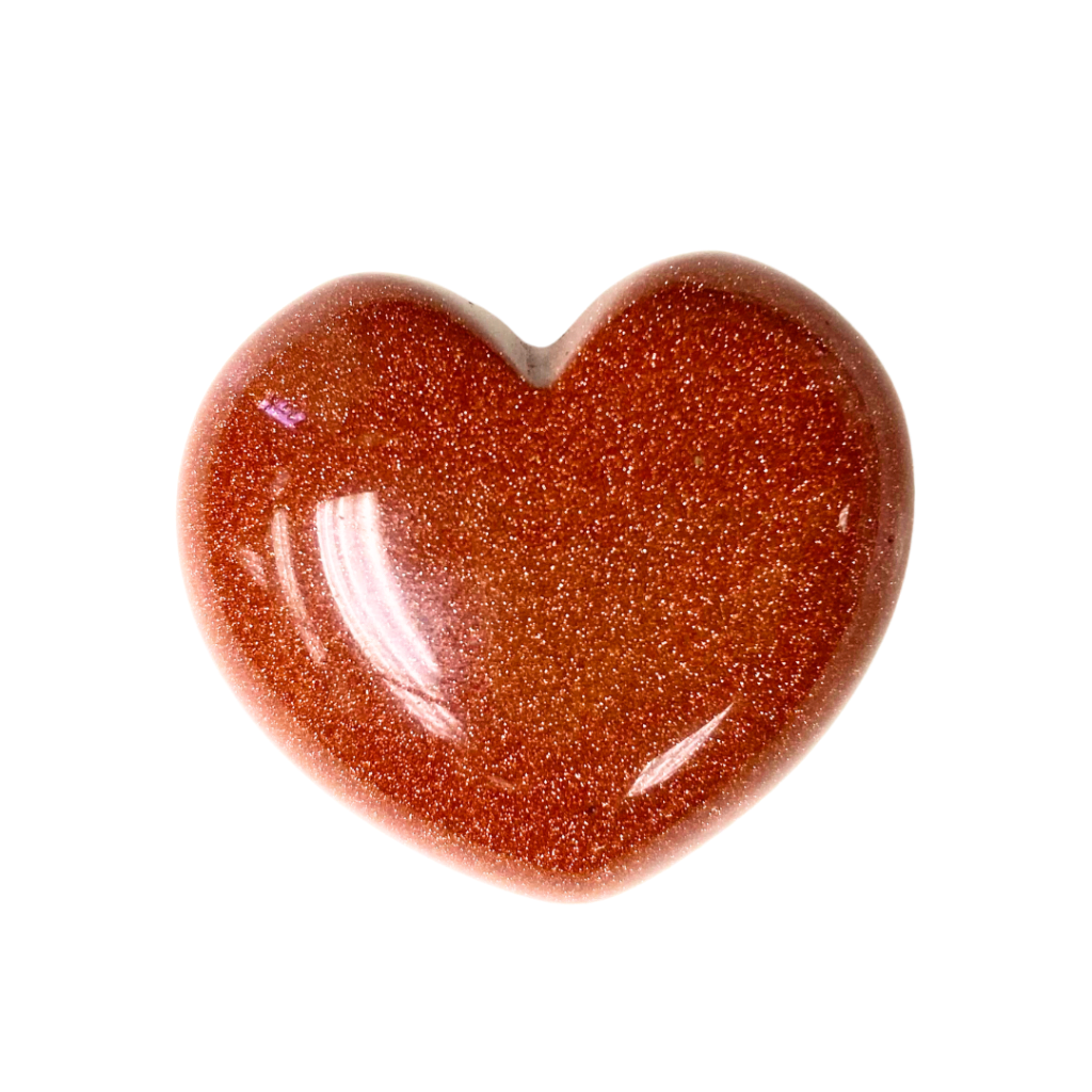 Red Goldstone Heart