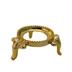 gold finish ring stand with feet