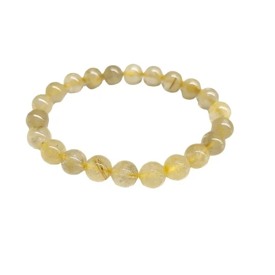 Rutilated Quartz Bracelet 8mm