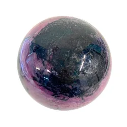 large rhodonite sphere black