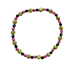 Peridot Ruby Black Spinel Bracelet