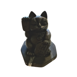 Shungite Maneki Neko Cat