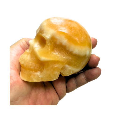 Orange Calcite Skull - Image 3