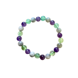 Fluorite, Amethyst, and Labradorite Bracelet 2