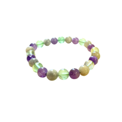 Fluorite, Amethyst, and Labradorite Bracelet 2