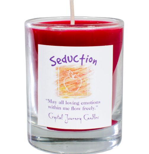 Seduction Crystal Journey Glass Filled Votive Soy Candle
